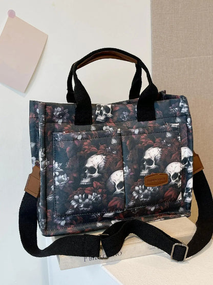 Summer Everything Tote Bag for Women, Plain/Cherry Pattern Work Bag, Everyday Shoulder Bag, Trendy Versatile Commuting Bag, Girl Large Beach Bags