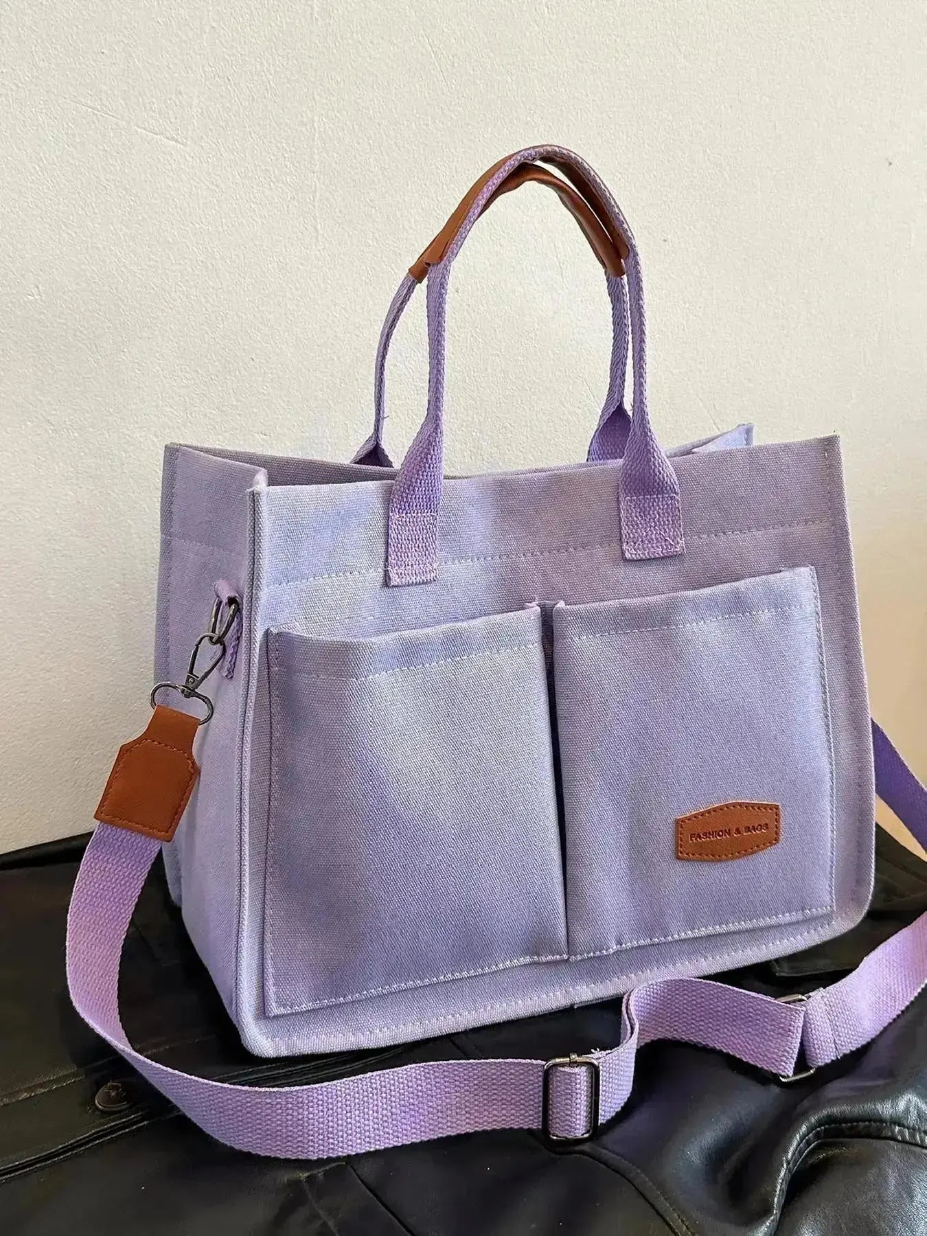 Summer Everything Tote Bag for Women, Plain/Cherry Pattern Work Bag, Everyday Shoulder Bag, Trendy Versatile Commuting Bag, Girl Large Beach Bags