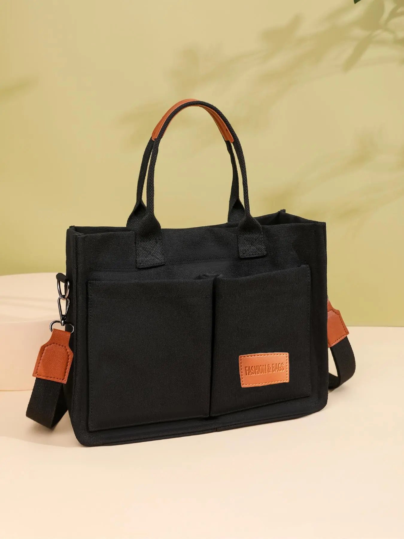 Summer Everything Tote Bag for Women, Plain/Cherry Pattern Work Bag, Everyday Shoulder Bag, Trendy Versatile Commuting Bag, Girl Large Beach Bags