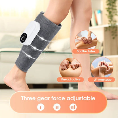 Wireless 360° Air Pressure Calf Massager 3 Level Hot Compress Airbag Compression Massage Leg Muscle Foot Relax Blood Circulation