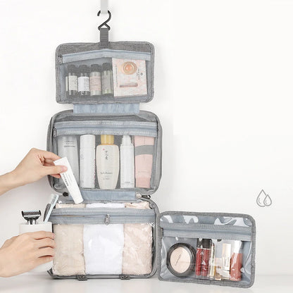 Waterproof Hanging Hook Toiletry Bag Large Folding Handbag Travel Makeup Cosmetic Razor Storage Organizer Case Bathroom Supplies