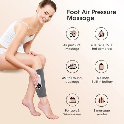 Wireless 360° Air Pressure Calf Massager 3 Level Hot Compress Airbag Compression Massage Leg Muscle Foot Relax Blood Circulation